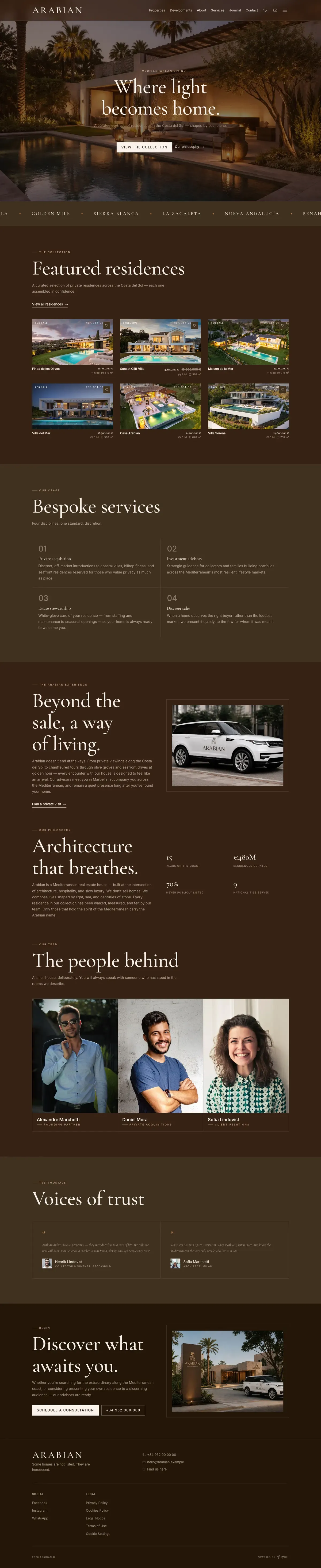 Arabian, a website from the Sytio catalogue