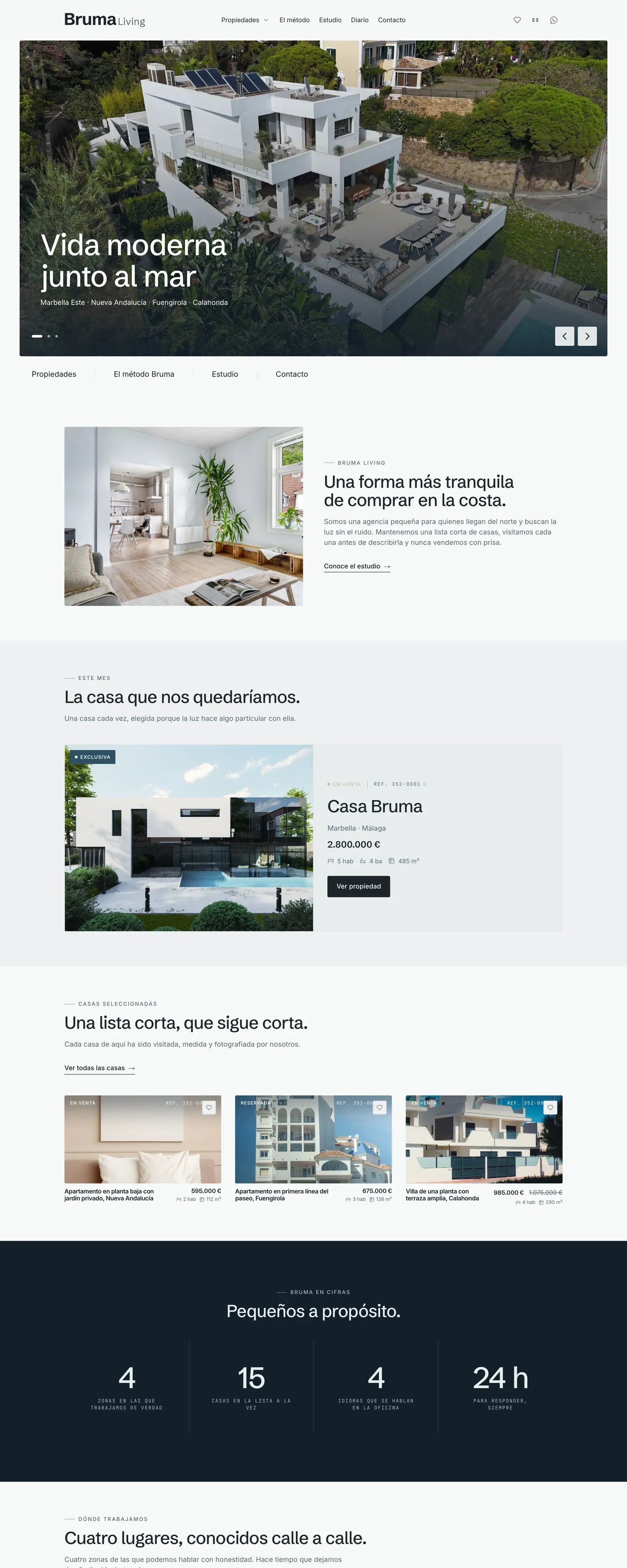 La portada de Bruma, una web del catálogo de Sytio