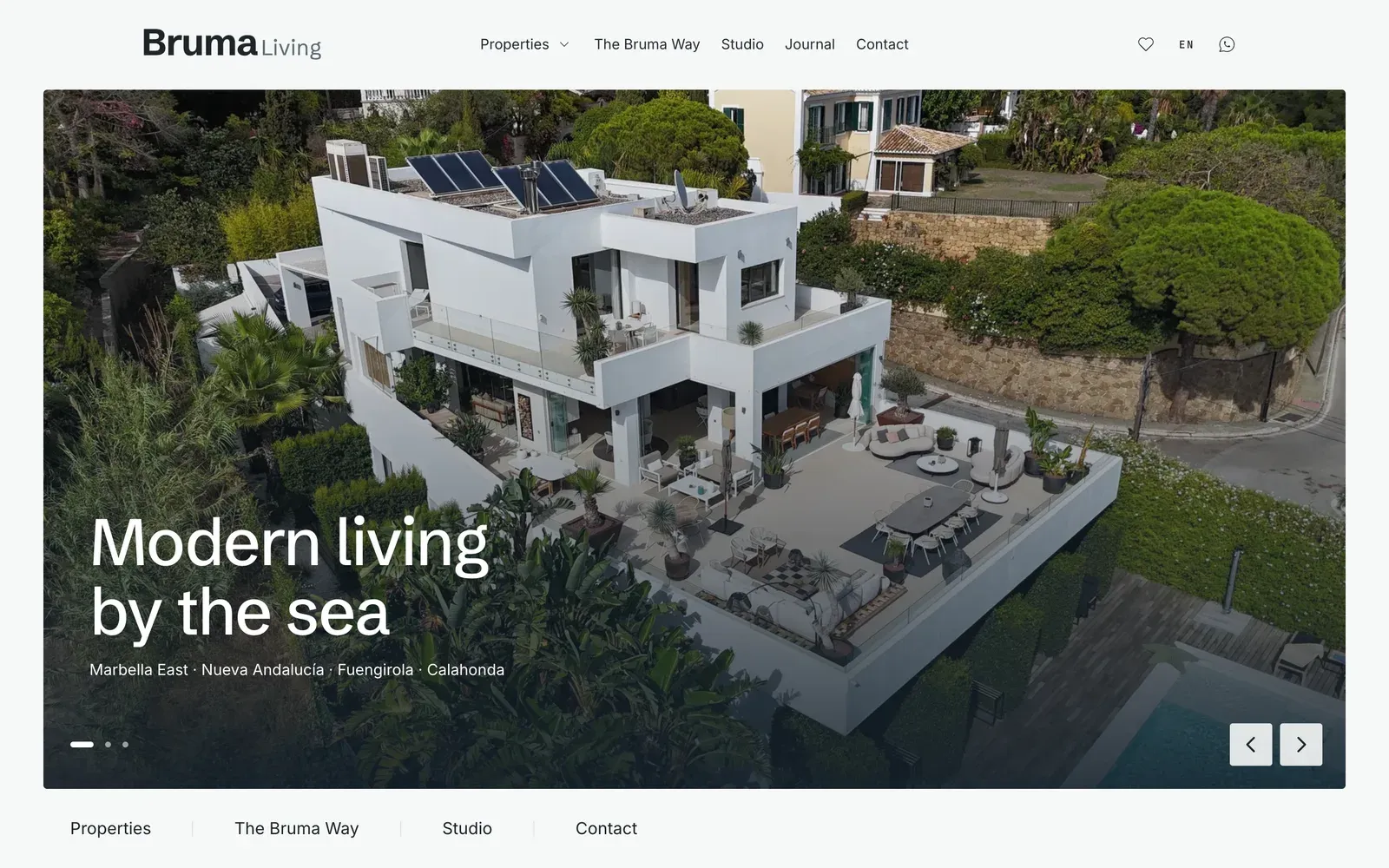 Bruma, a website from the Sytio catalogue