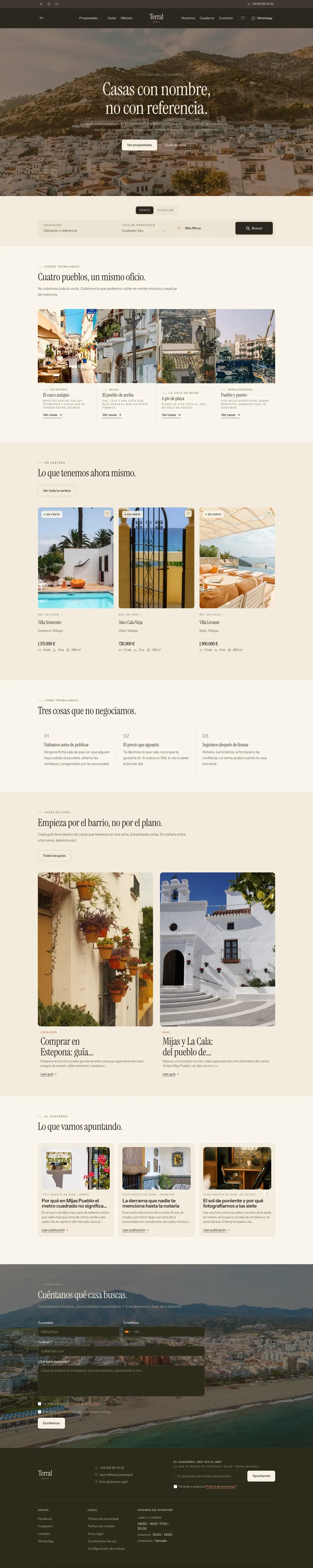 Terral, a website from the Sytio Boutique
